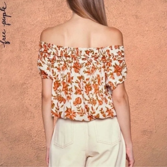 Free People Suki Floral Off Shoulder Top Size XL - Picture 3 of 12